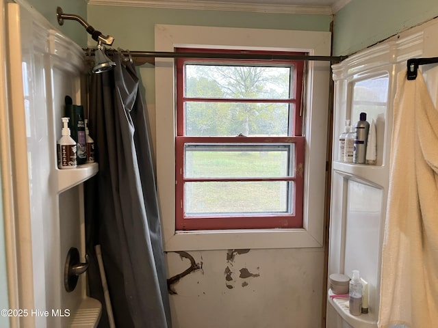 doorway with crown molding