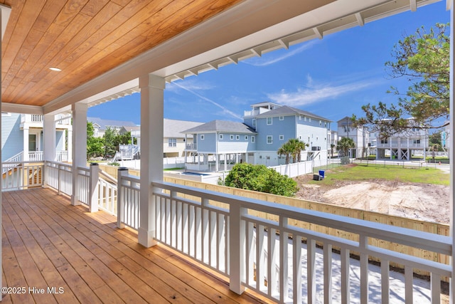 808 S 2nd St, Carolina Beach, NC 28428 - deck featuring a residential view