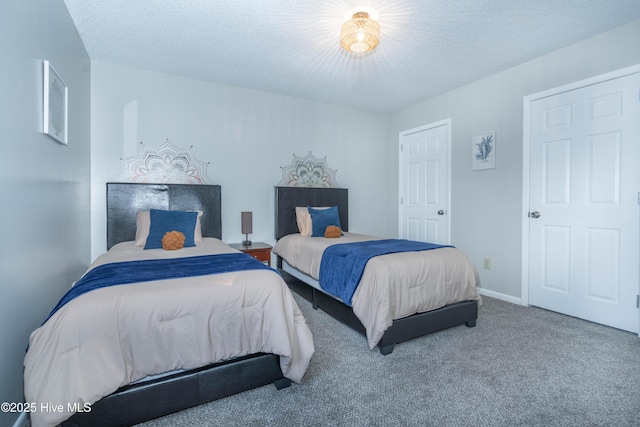 4 Port W Ct Unit C, Swansboro, NC 28584 - carpeted bedroom with a textured ceiling and baseboards