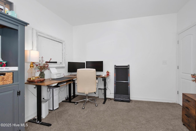 181 Kirkpatrick Ln, Red Springs, NC 28377 - home office featuring carpet and baseboards