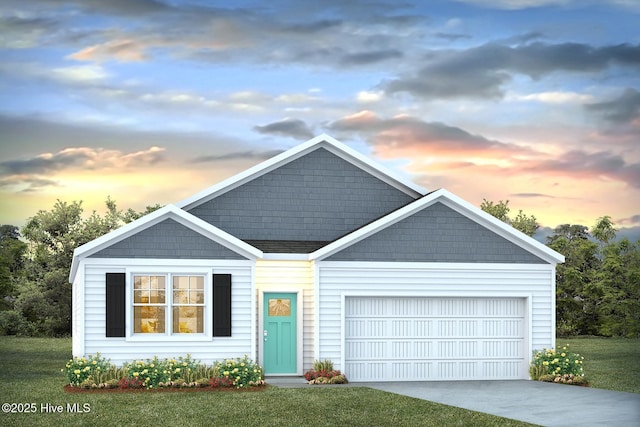 254 Kite Cir NE Lot 668, Bolivia, NC 28422 - view of front of property with an attached garage, concrete driveway, and a yard
