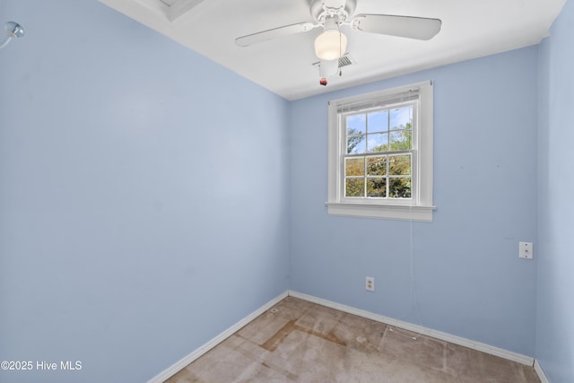 306 S Oakum St, Edenton, NC 27932 - empty room with baseboards, carpet, and ceiling fan