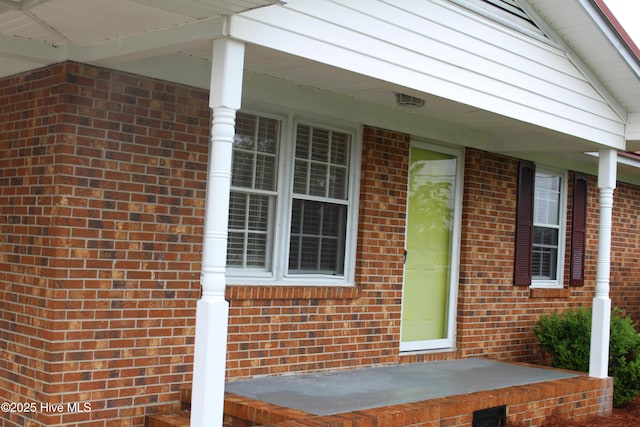 118 Turtle Shell Rd, Richlands, NC 28574 - property entrance featuring brick siding and a porch