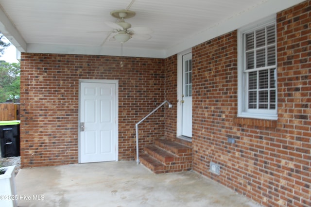 118 Turtle Shell Rd, Richlands, NC 28574 - view of patio with ceiling fan and entry steps