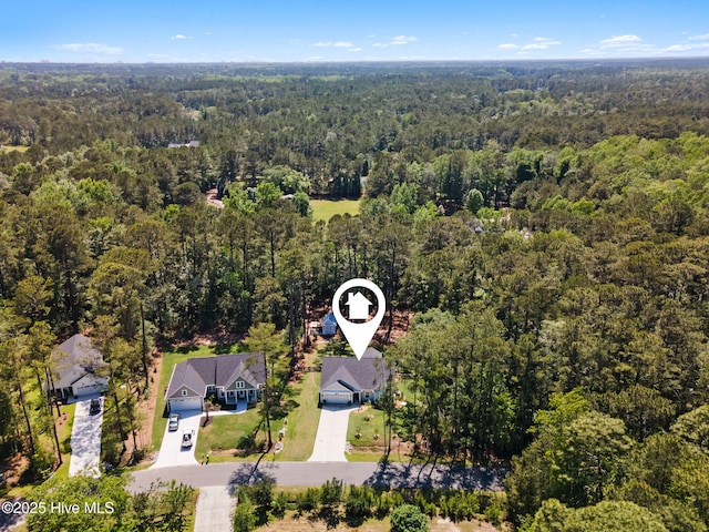 drone / aerial view of a forest