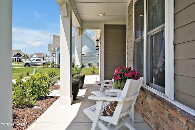 view of patio / terrace featuring covered porch