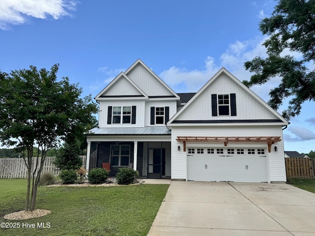 view of front of property featuring driveway and a porch