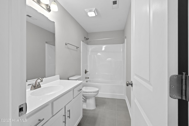 206 Ethan Pl, Hubert, NC 28539 - full bathroom with vanity, toilet, bathing tub / shower combination, and tile patterned floors