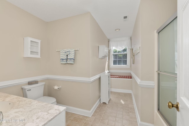 109 Lobster Ln, Emerald Isle, NC 28594 - bathroom with vanity, tile patterned floors, and recessed lighting