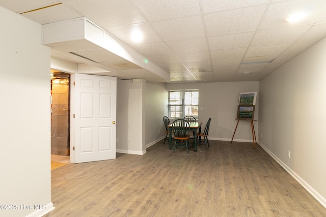 109 Lobster Ln, Emerald Isle, NC 28594 - dining space with wood finished floors and a drop ceiling