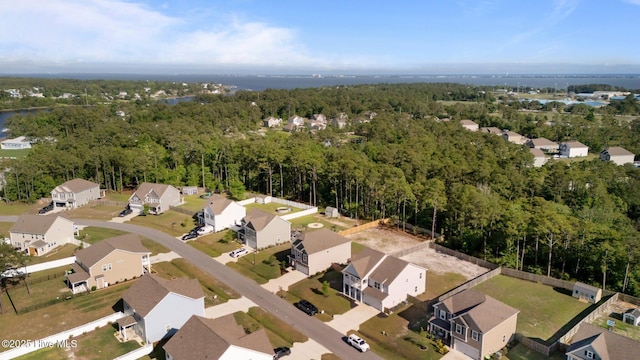 221 Salt Meadow Ln, Newport, NC 28570 - aerial view of property and surrounding area with nearby suburban area and a heavily wooded area
