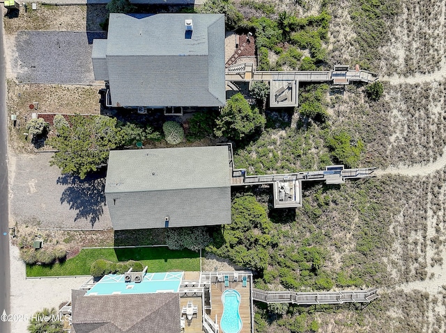 379 Ocean Blvd W, Holden Beach, NC 28462 - aerial view of a pool area