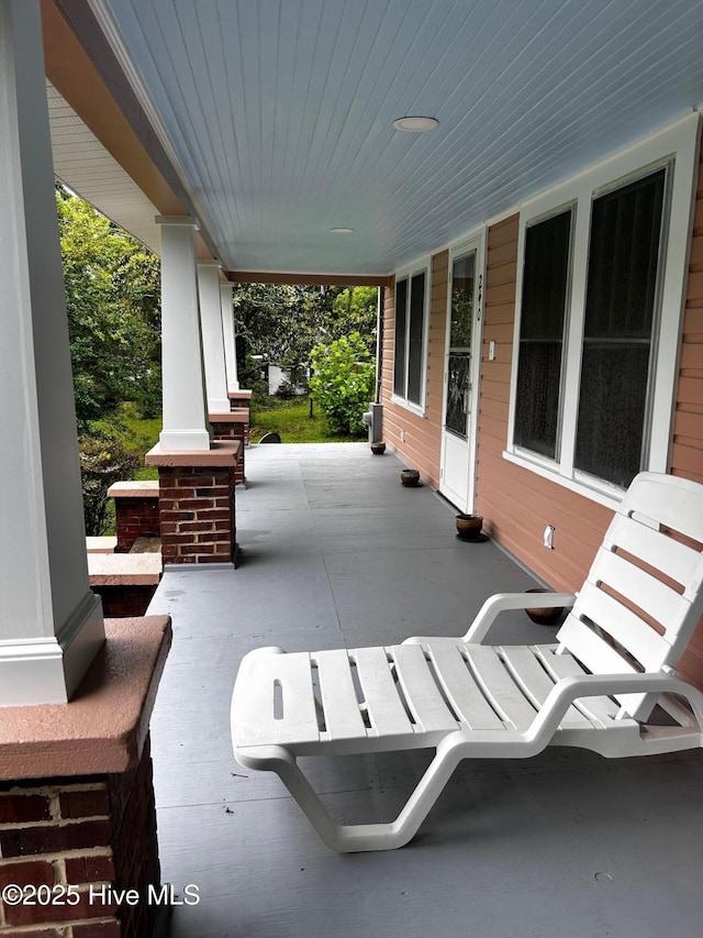 view of patio / terrace with a porch