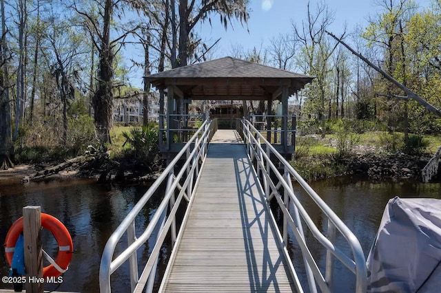 697 Jenoa Loop, Castle Hayne, NC 28429 - dock with a gazebo and a water view