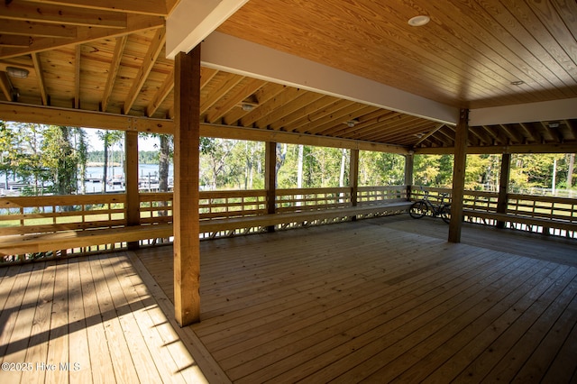 697 Jenoa Loop, Castle Hayne, NC 28429 - deck with a water view and view of wooded area