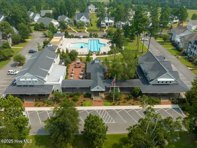 697 Jenoa Loop, Castle Hayne, NC 28429 - aerial view of residential area featuring a pool