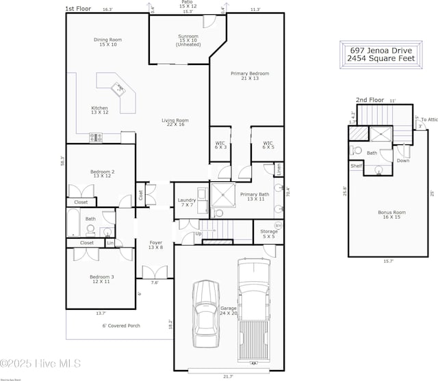 697 Jenoa Loop, Castle Hayne, NC 28429 - home floor plan