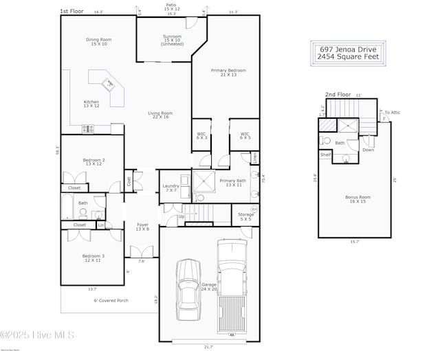697 Jenoa Loop, Castle Hayne, NC 28429 - home floor plan