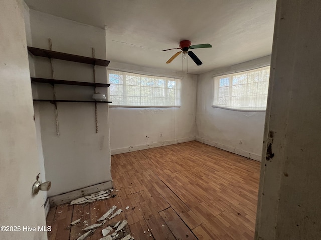 144 Shannonhouse Rd, Edenton, NC 27932 - unfurnished bedroom featuring wood finished floors, ceiling fan, and baseboards