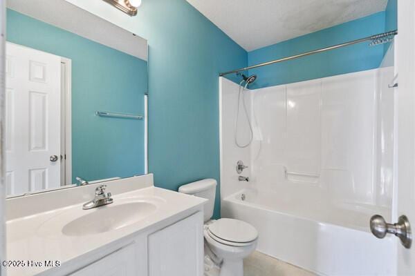 2610 Selkirk Ct, Wilmington, NC 28411 - bathroom featuring toilet, vanity, and shower / tub combination