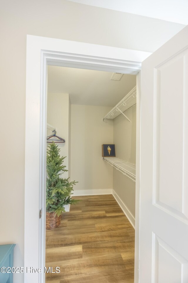 200 Twin Oaks Dr Unit B, Hampstead, NC 28443 - walk in closet with wood finished floors