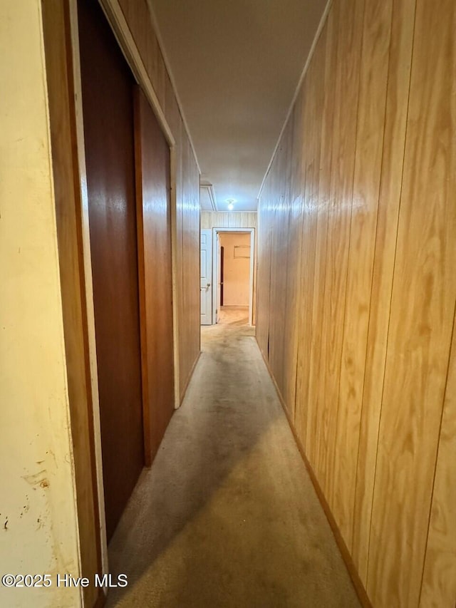 6748 Pitt St, Grifton, NC 28530 - hall featuring wood walls and carpet flooring