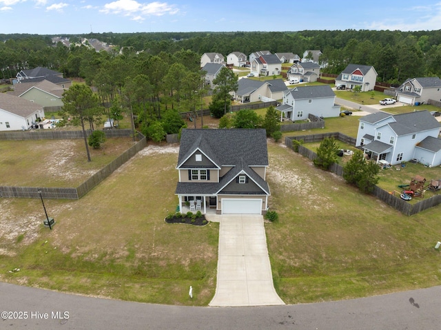aerial perspective of suburban area