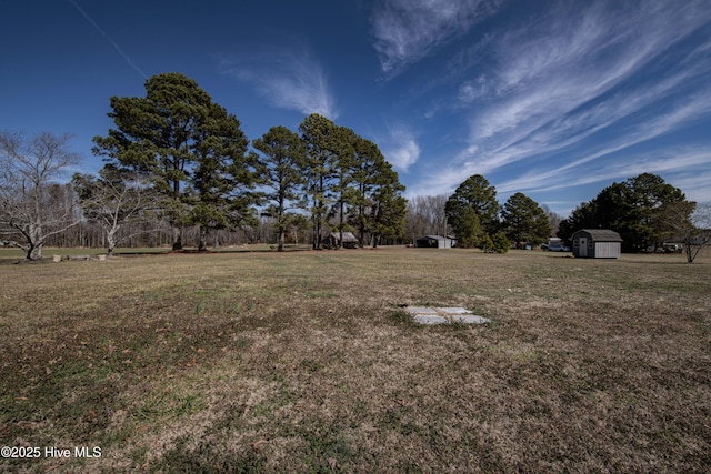 2518 Pilot-Riley Rd, Zebulon, NC 27597 - view of green lawn with a storage unit and an outbuilding