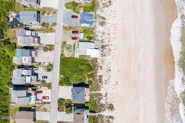 bird's eye view of unending shoreline