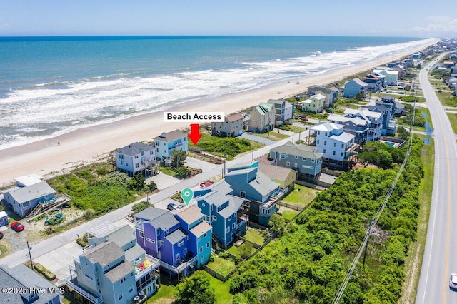 drone / aerial view of extended coastline