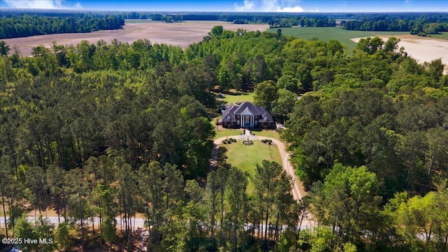 342 Shirley Plantation Dr, Snow Hill, NC 28580 - aerial view of property and surrounding area featuring a forest