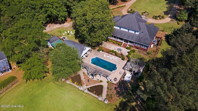 342 Shirley Plantation Dr, Snow Hill, NC 28580 - aerial view of property's location featuring a pool