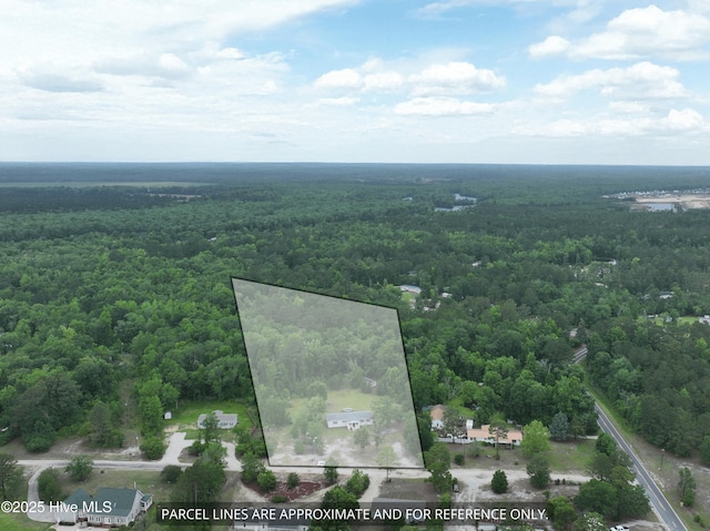 70 Little Pond Rd, Rocky Point, NC 28457 - view of property location with a heavily wooded area and property boundaries highlighted