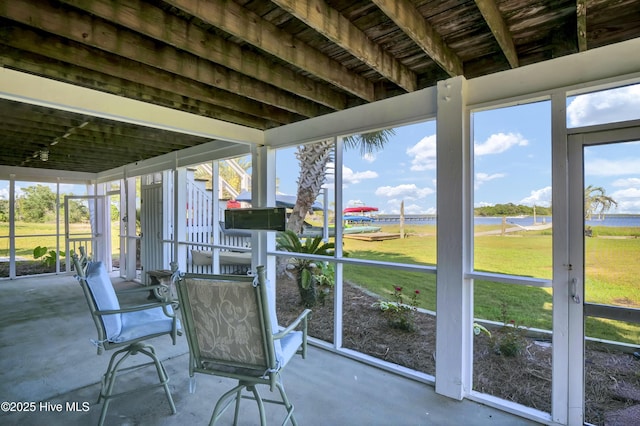 1855 Newkirk Rd, Wilmington, NC 28409 - sunroom / solarium with a water view