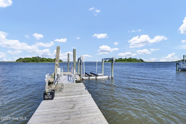 1855 Newkirk Rd, Wilmington, NC 28409 - dock with boat lift and a water view