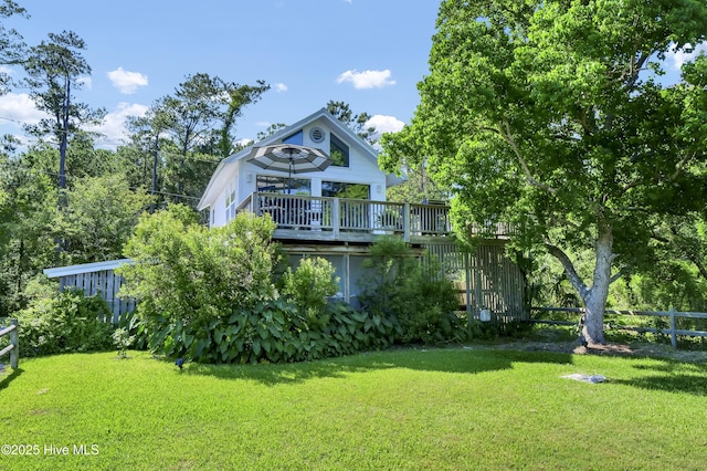1855 Newkirk Rd, Wilmington, NC 28409 - view of front of house with a deck
