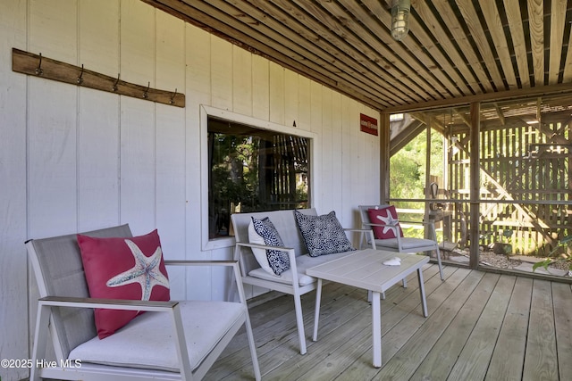 1855 Newkirk Rd, Wilmington, NC 28409 - wooden deck featuring outdoor lounge area