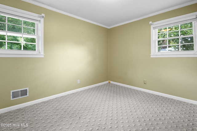 330 Breckenridge Dr, Wilmington, NC 28412 - carpeted spare room featuring baseboards, healthy amount of natural light, and crown molding