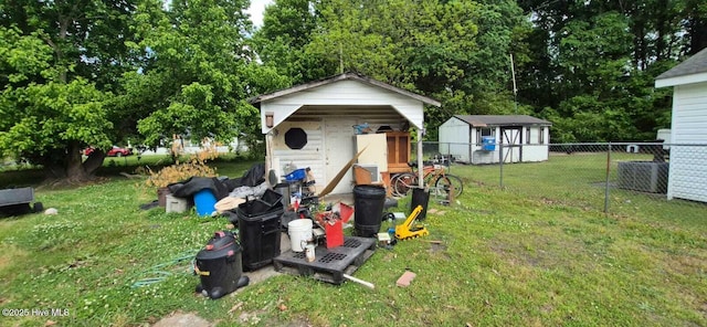view of shed