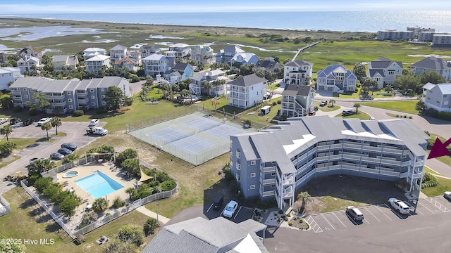 400 Virginia Ave Unit 206A, Carolina Beach, NC 28428 - aerial view of a pool area and a nearby body of water