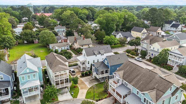aerial perspective of suburban area