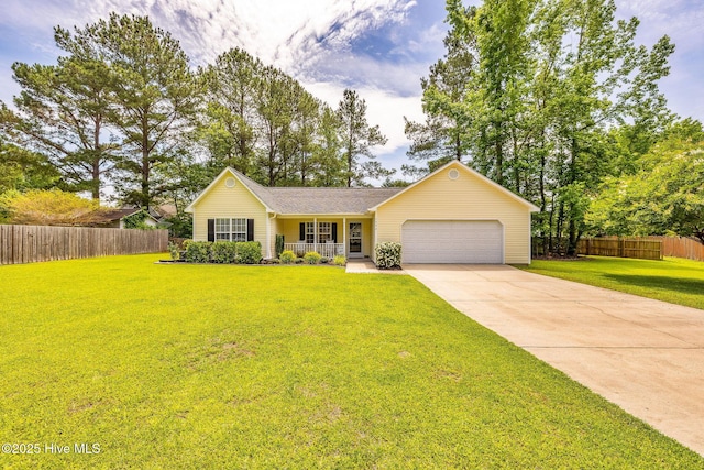 7394 Red Stone Ct, Leland, NC 28451 - view of front facade featuring covered porch, a garage, and driveway