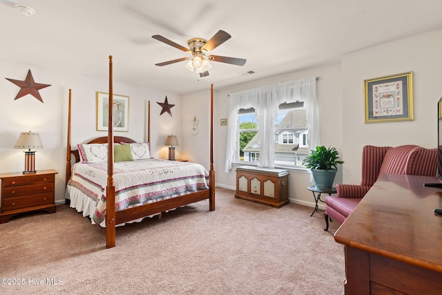4007 Norseman Loop Unit 5, Southport, NC 28461 - carpeted bedroom featuring baseboards and a ceiling fan