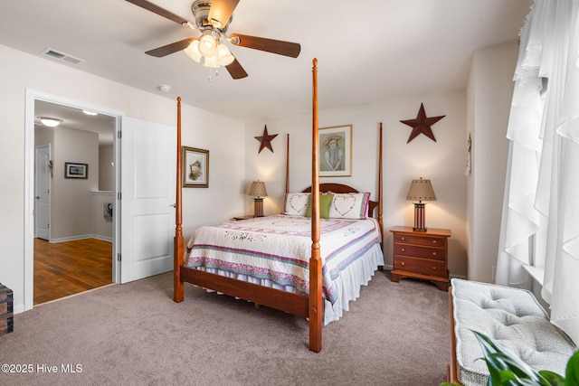 4007 Norseman Loop Unit 5, Southport, NC 28461 - carpeted bedroom with ceiling fan