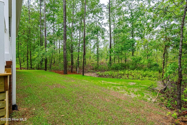 view of grassy yard