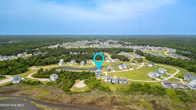 145 Whispering Pine Ln, Holly Ridge, NC 28445 - aerial view of a large body of water and a heavily wooded area