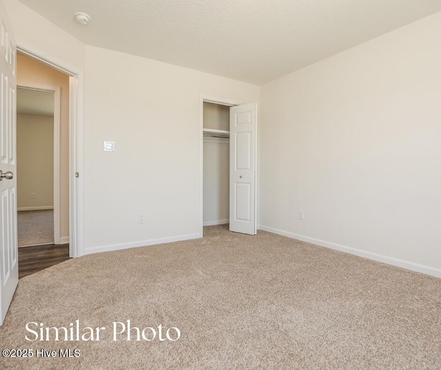 128 Buckskin Dr, Pollocksville, NC 28573 - unfurnished bedroom featuring carpet floors and a closet