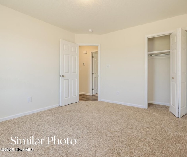 128 Buckskin Dr, Pollocksville, NC 28573 - unfurnished bedroom featuring carpet floors and a closet