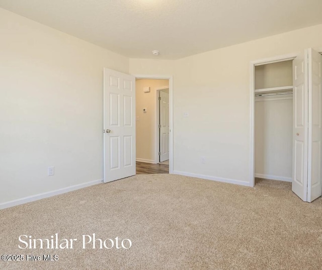 128 Buckskin Dr, Pollocksville, NC 28573 - unfurnished bedroom with carpet flooring and a closet