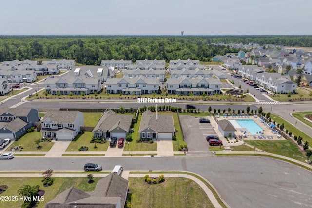 5112 Fortuna Dr, Leland, NC 28451 - aerial view of residential area featuring a pool